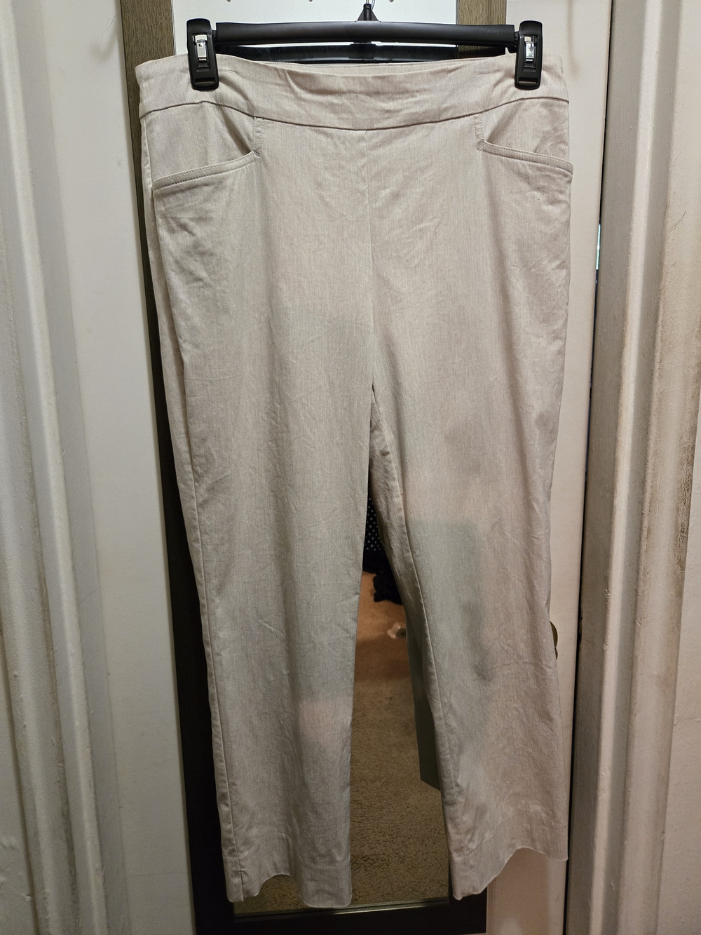 May You Be's - Women's Cream Pull-On Ankle Pants